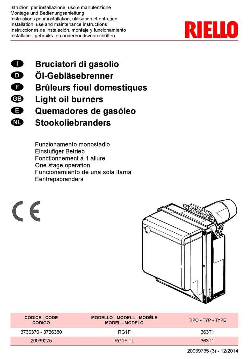 Riello RG1F Quick start guide