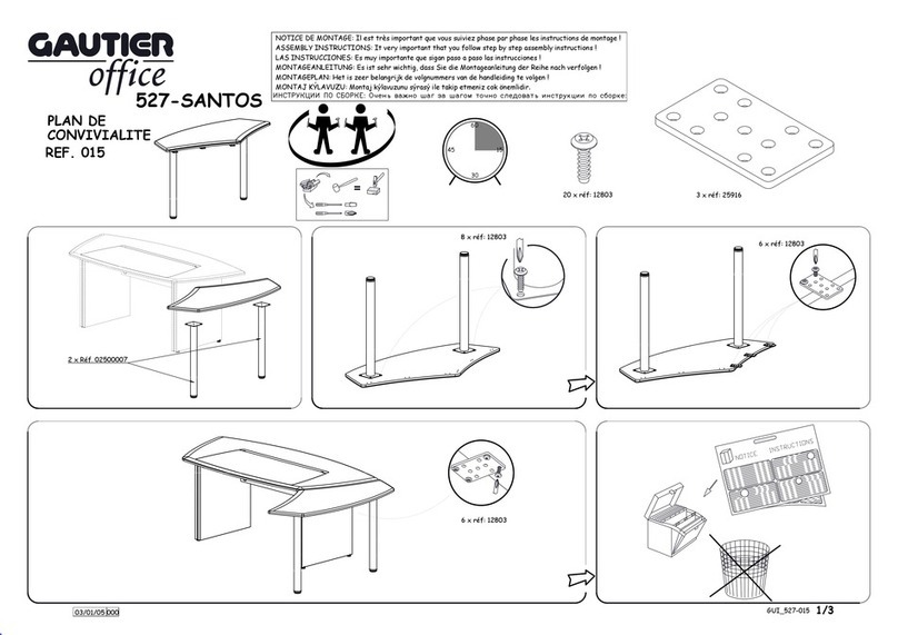 Gautier Office 527-SANTOS Assembly instructions
