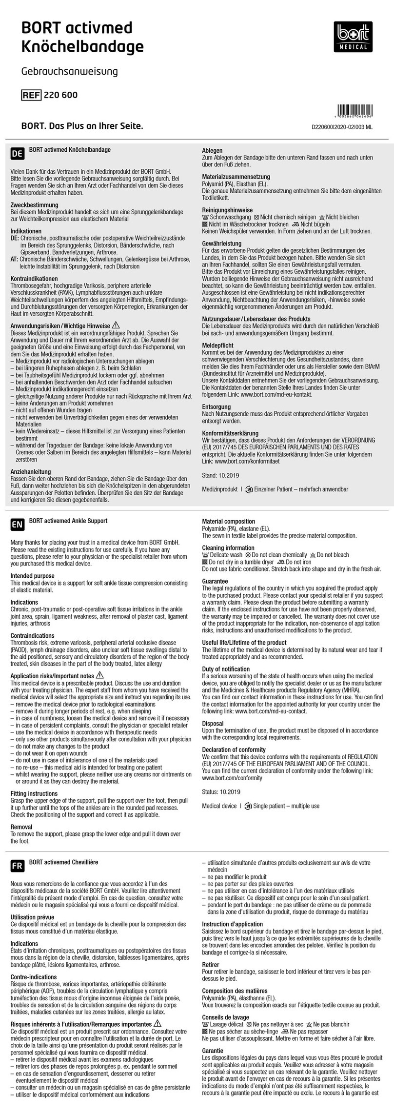 bort medical activmed quick guide