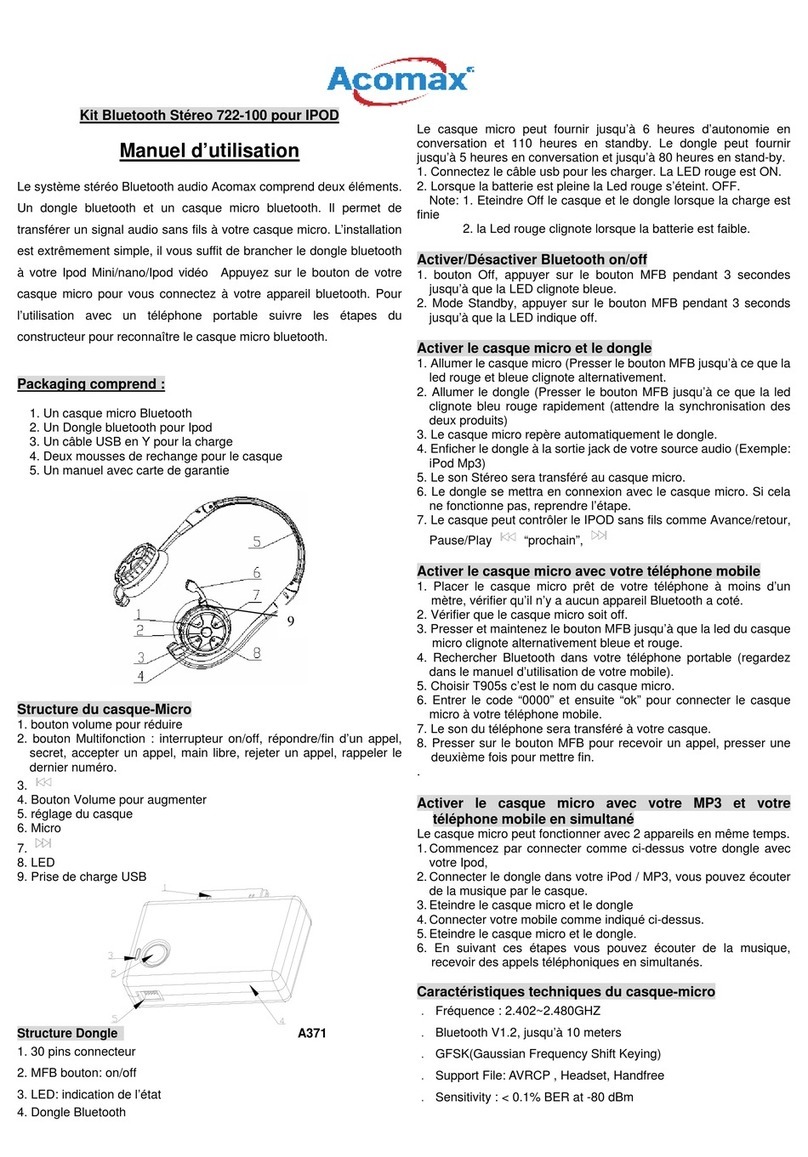 Acomax 722-100 user manual