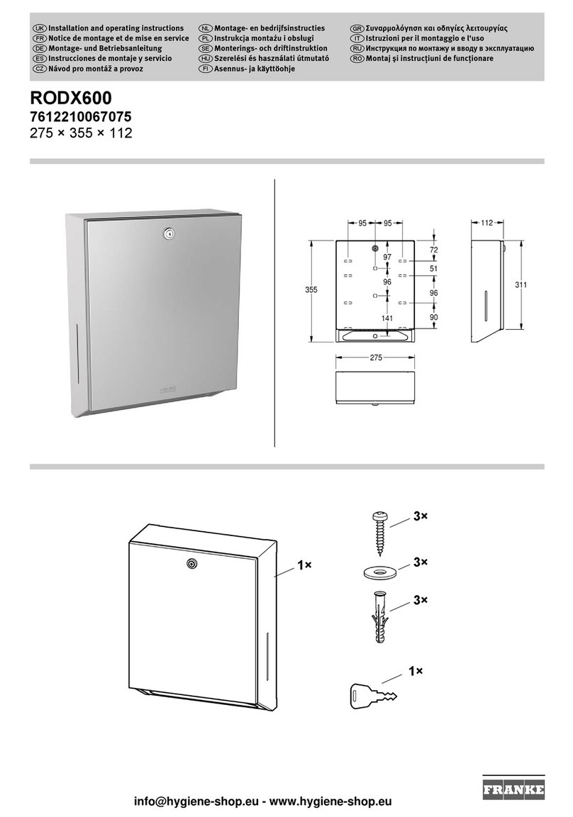 Franke RODX600 User manual