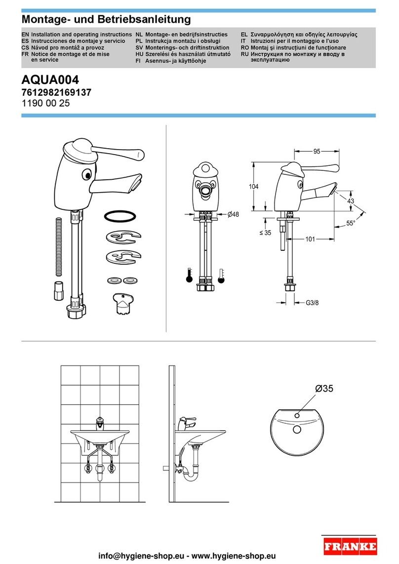 Franke AQUA004 User manual