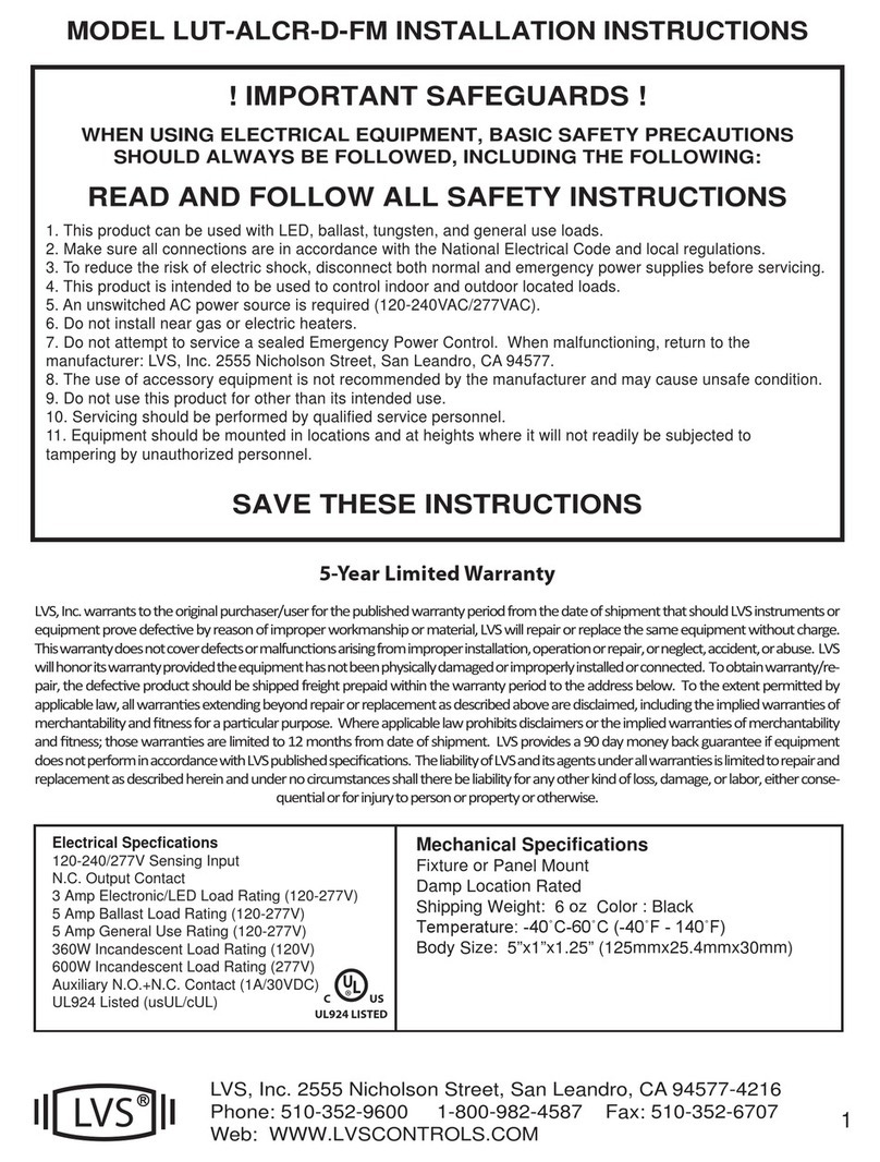 LVS LUT-ALCR-D-FM User manual