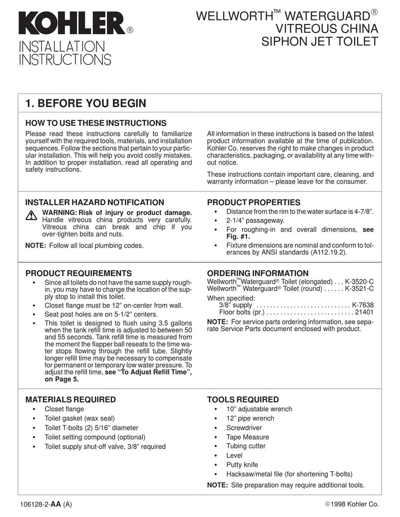 Kohler WELLWORTH WATERGUARD K-3520 User manual