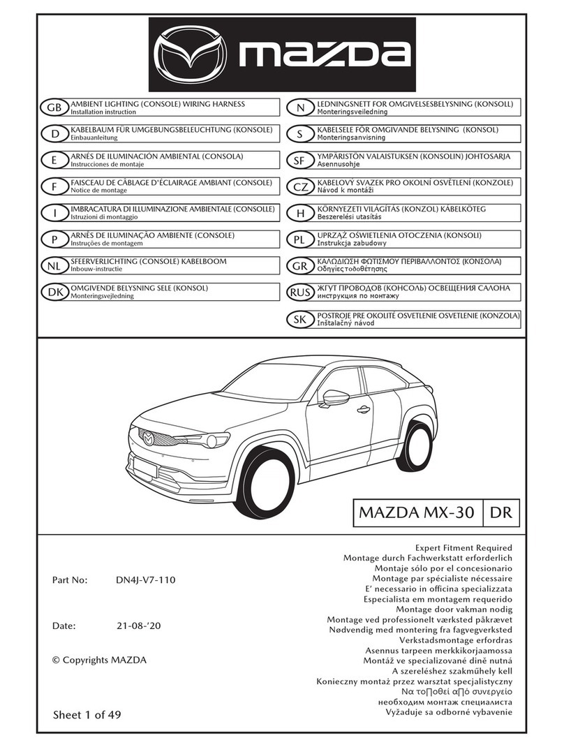 Mazda DN4J-V7-110 Installation instruction