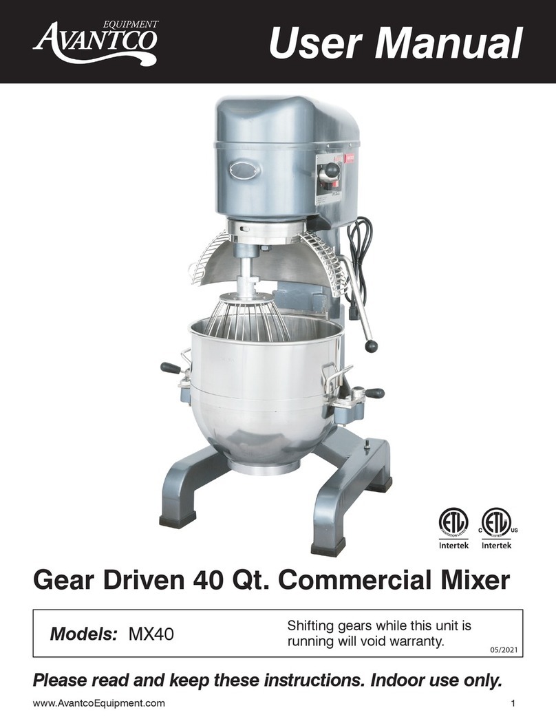 Avantco Equipment MX40 user manual