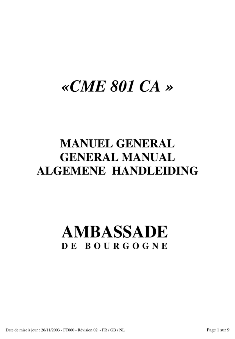 Ambassade CME 801 CA Configuration guide