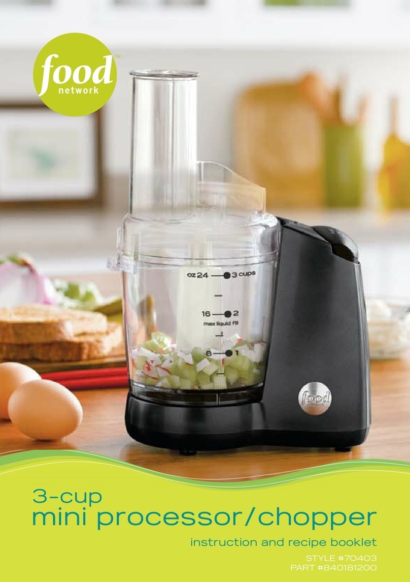 Food Network 70403 INSTRUCTION AND RECIPE BOOKLET