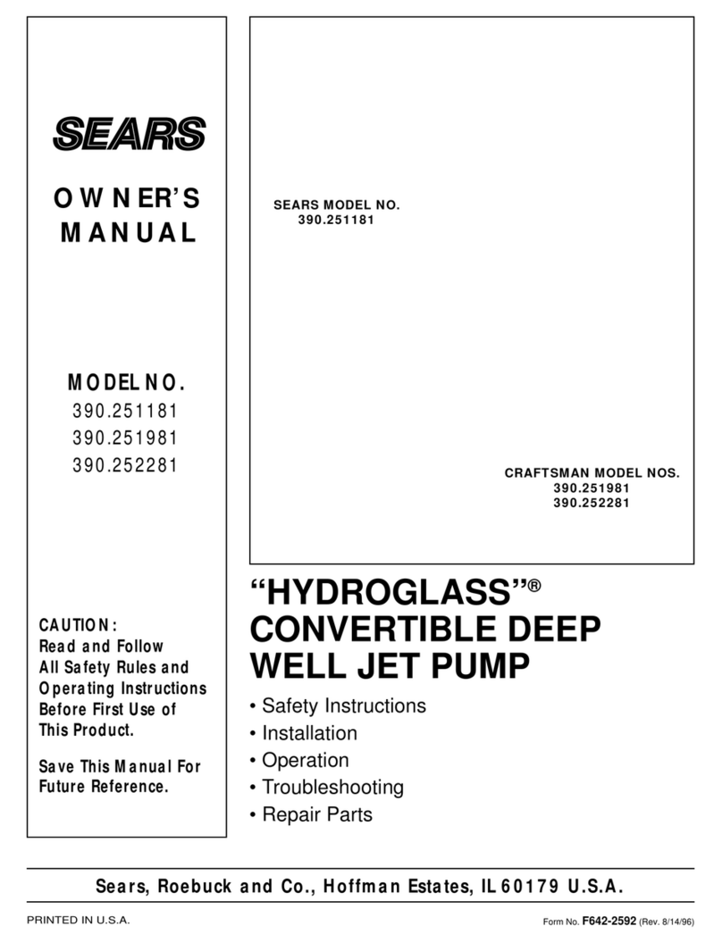 Sears CRAFTSMAN HYDROGLASS 390.251981 owner's manual
