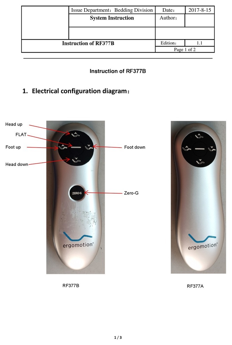 Ergomotion RF377B User manual