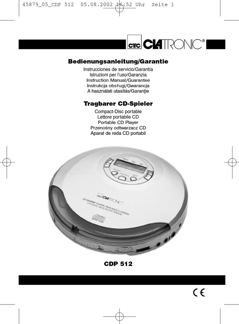 Clatronic CDP 512 Instruction manual & guarantee