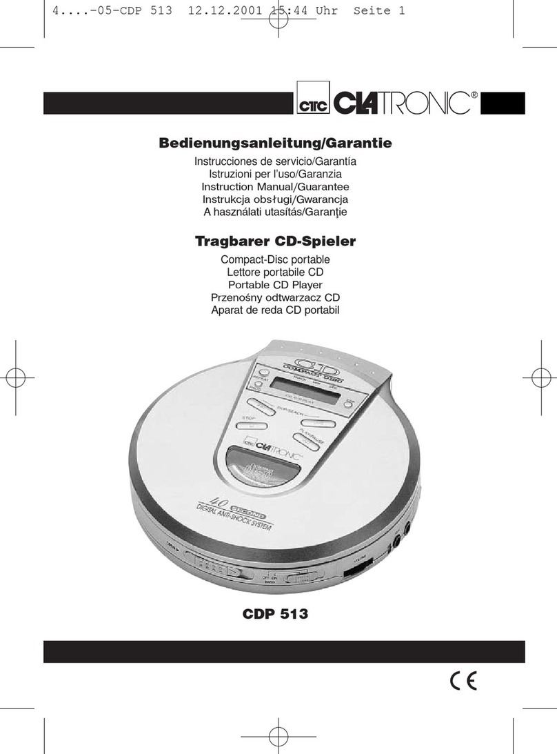 Clatronic CDP 513 Instruction manual & guarantee
