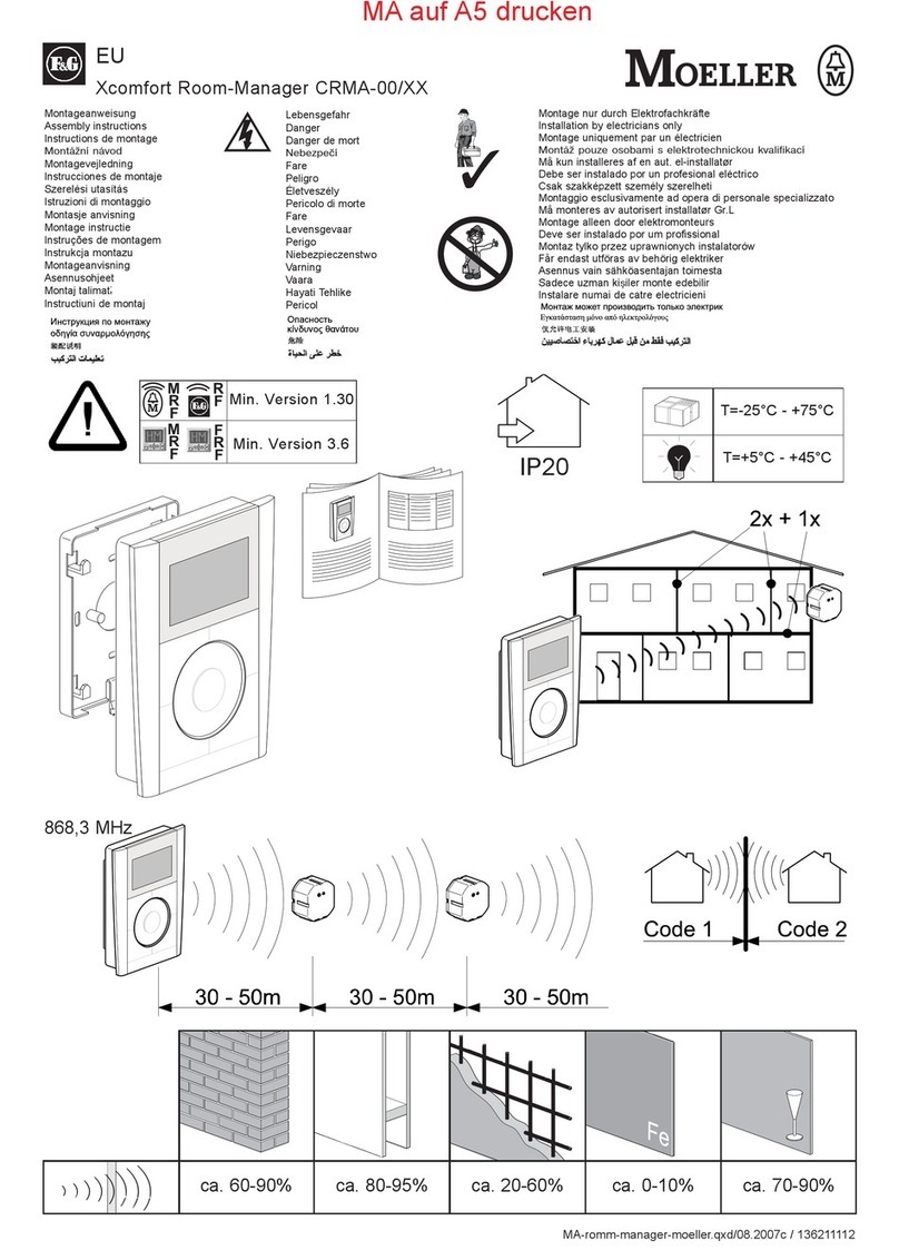 F&G Moeller Xcomfort Room-Manager CRMA-00 Series Assembly instructions