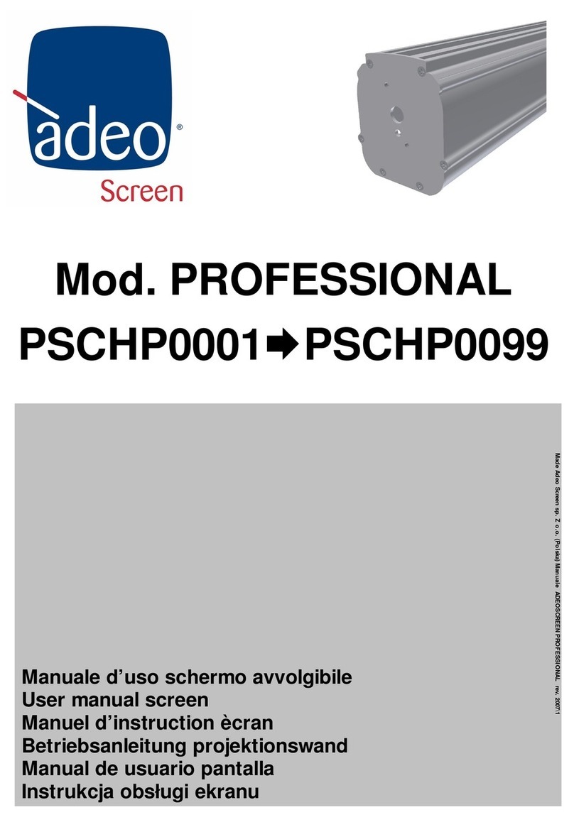 ADEO SCREEN PROFESSIONAL PSCHP0001 user manual