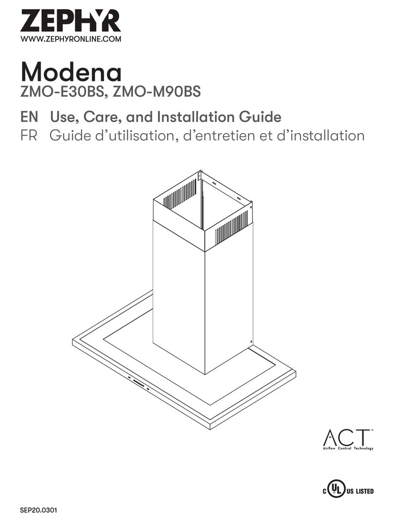 Zephyr ZMO-E30BS Installation guide