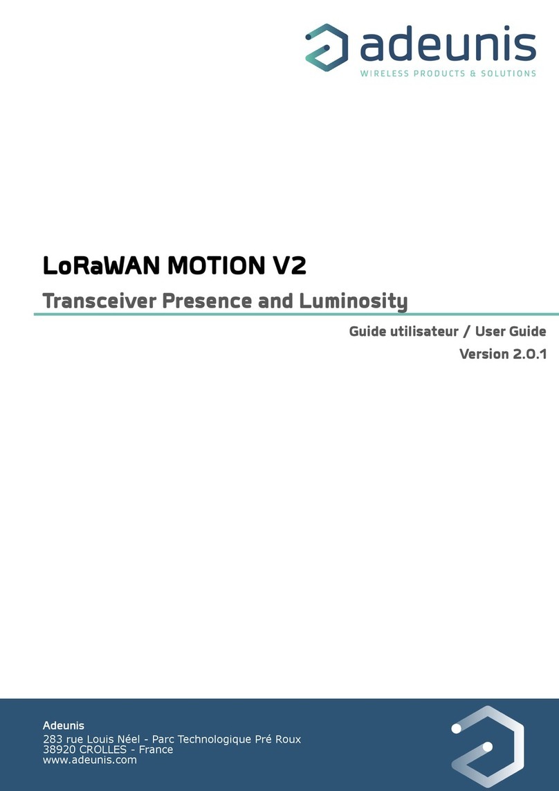 Adeunis RF LoRaWAN MOTION V2 User manual