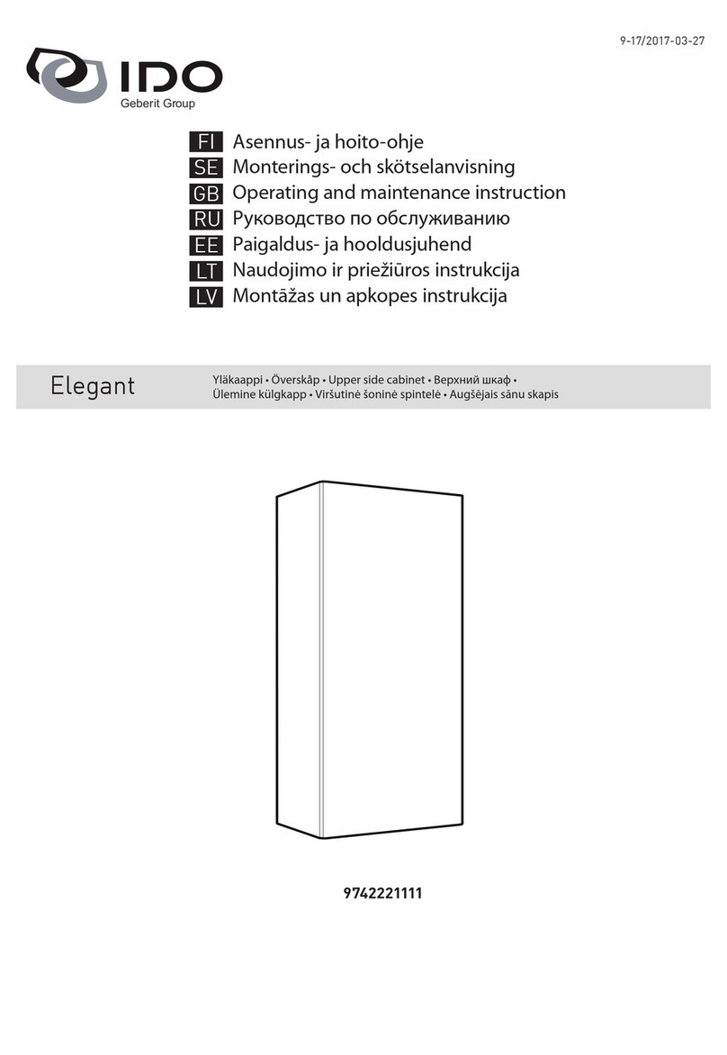 Geberit IDO Elegant 9742221111 Operating and maintenance instruction