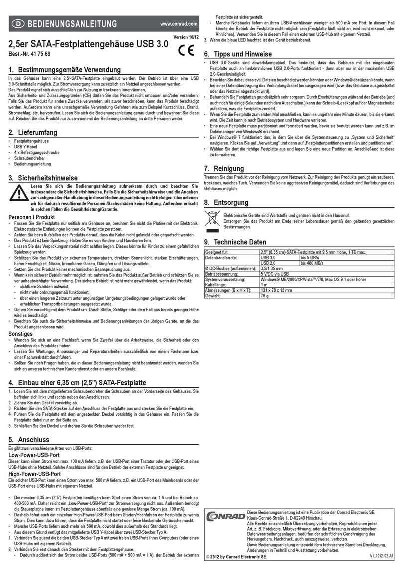 Conrad 41 75 69 User manual Conrad 41 75 69 User manual