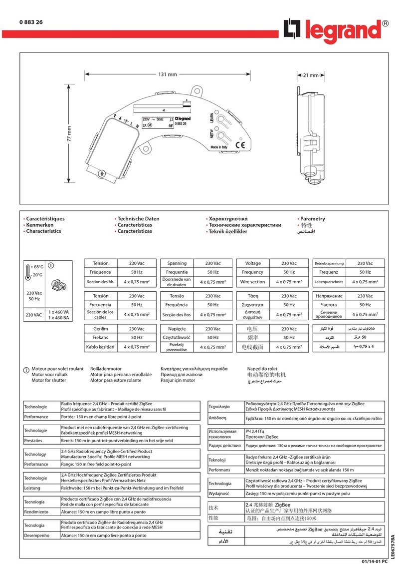 LEGRAND 0 883 26 quick start guide