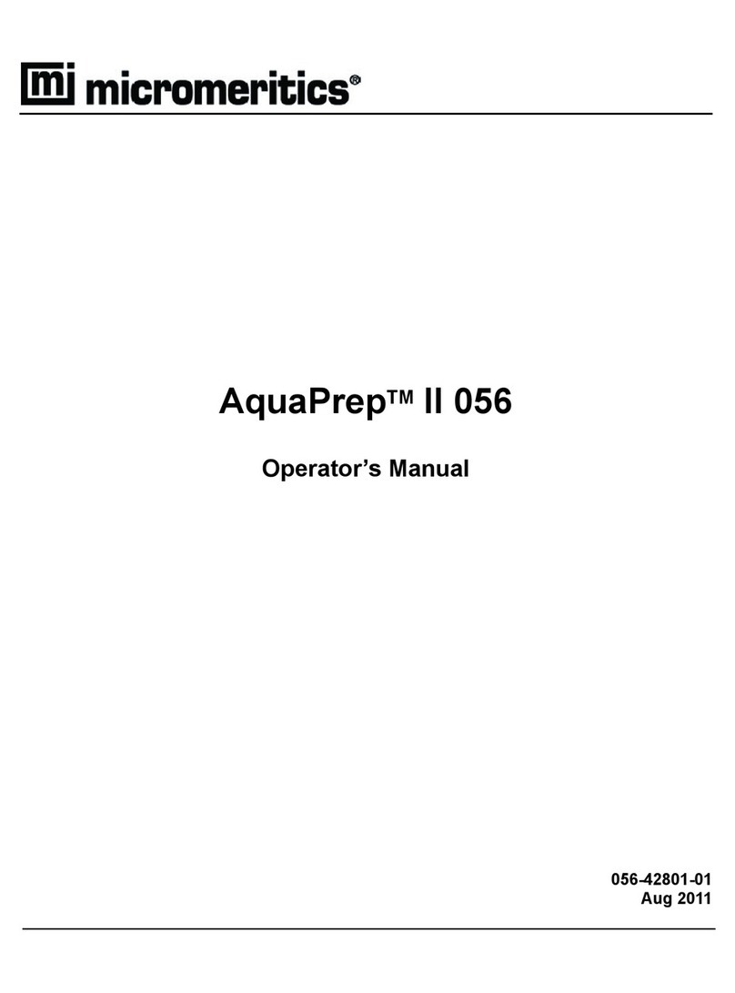 Micromeritics AquaPrep II 056 User manual
