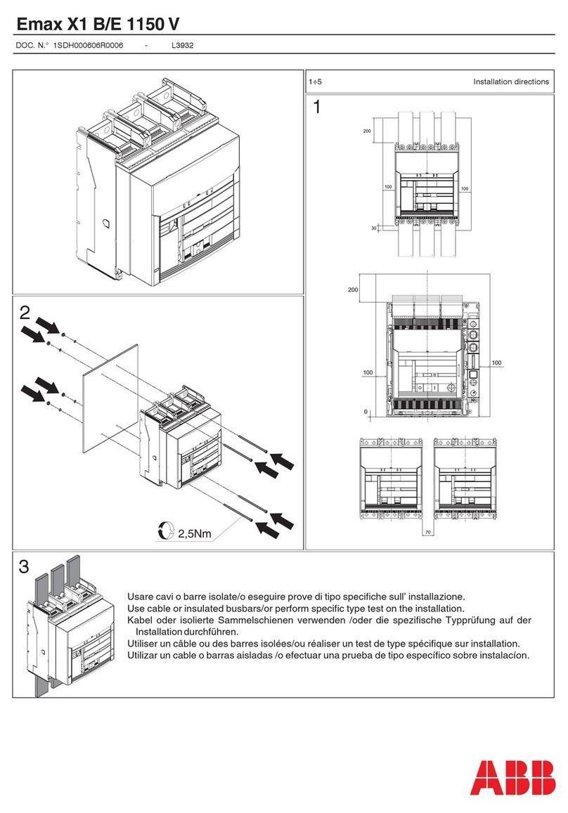 ABB Emax X1 B 1150 V User manual