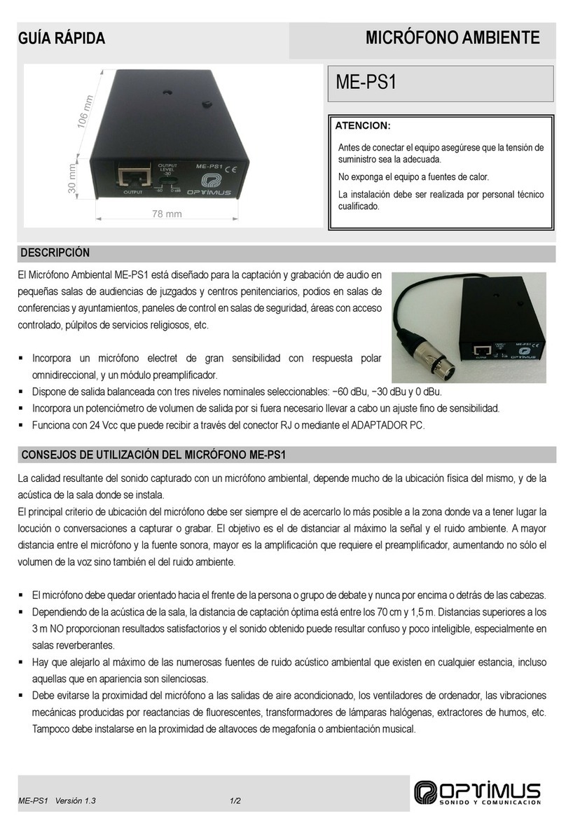 Optimus ME-PS1 quick guide