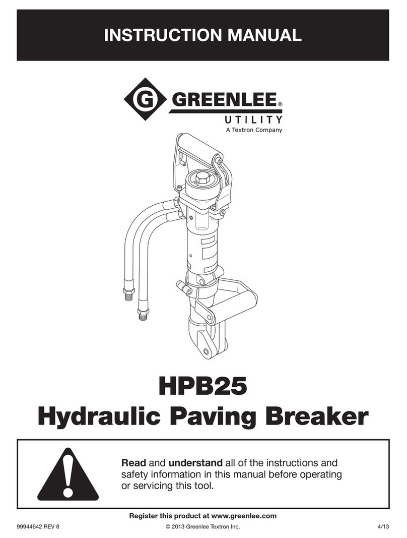 Textron Greenlee HPB25 User manual