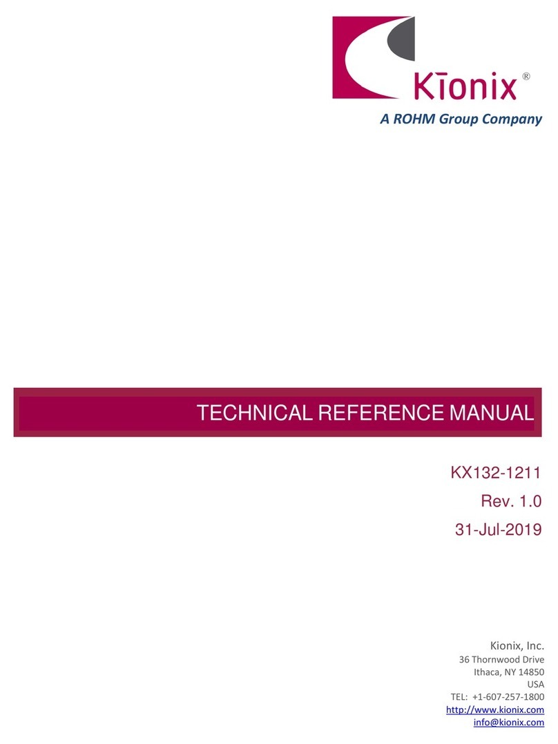 Rohm Kionix KX132-1211 Product manual