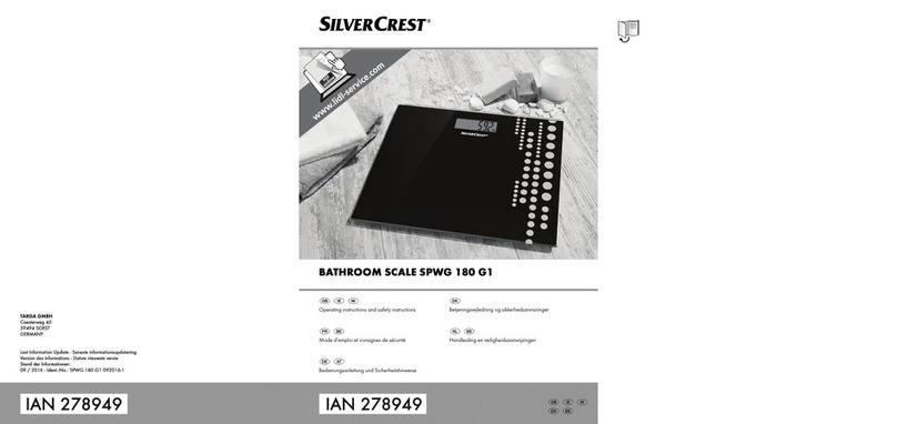 Silvercrest SPWG 180 G1 Product information sheet