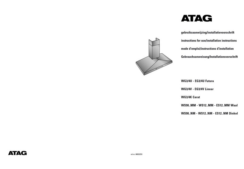 Atag Futura WG3/4U Instruction for use & installation instructions