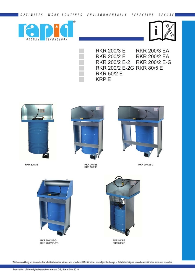 Rapid RKR 200/3 E Operation manual