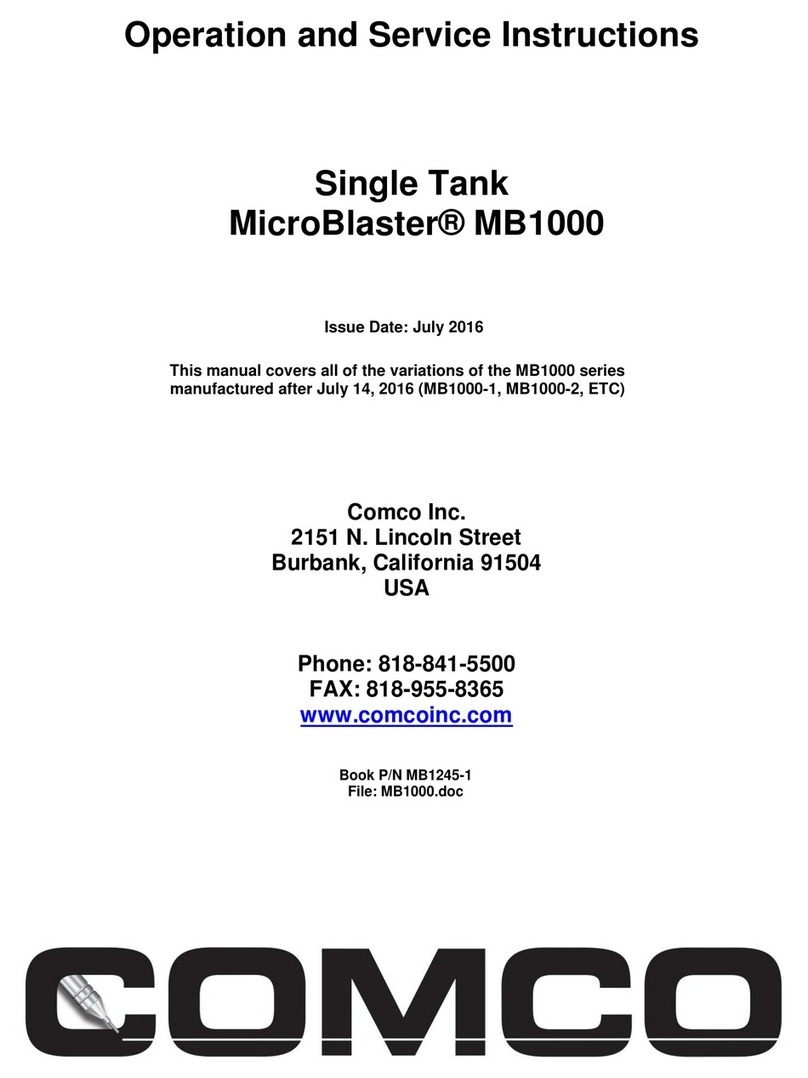 Comco MicroBlaster MB1000 Operation and service instructions