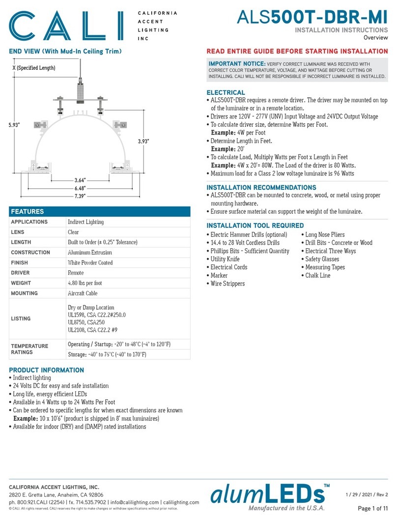 CALI ALS500T-DBR-MI installation instructions