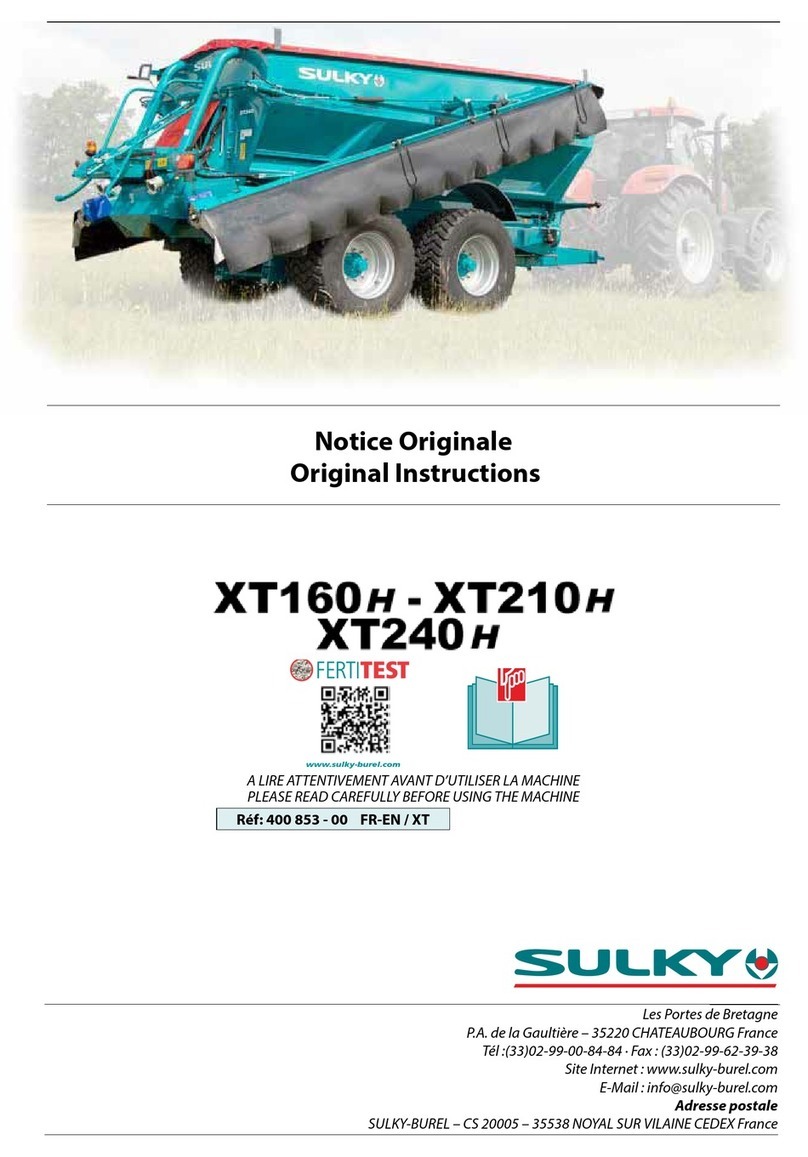 Sulky XT160H Original instructions Sulky XT160H Original instructions