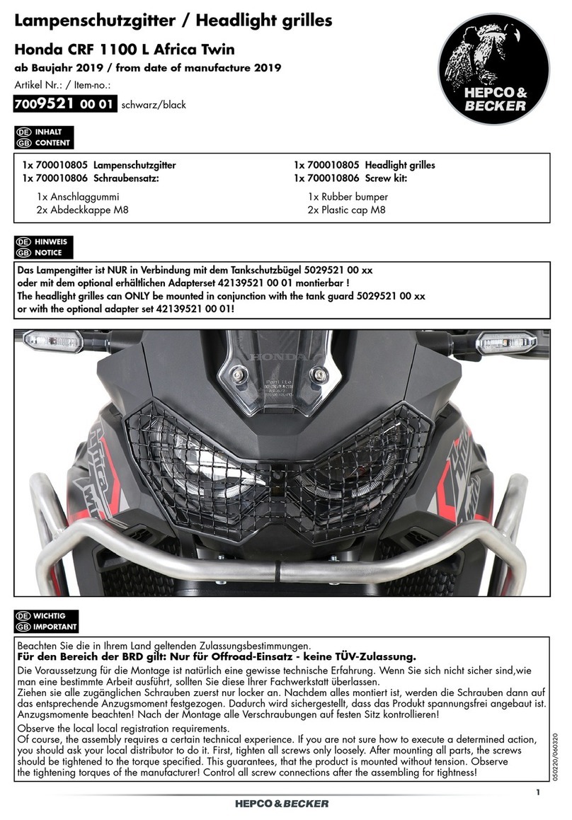 hepco & becker 7009521 00 01 User manual
