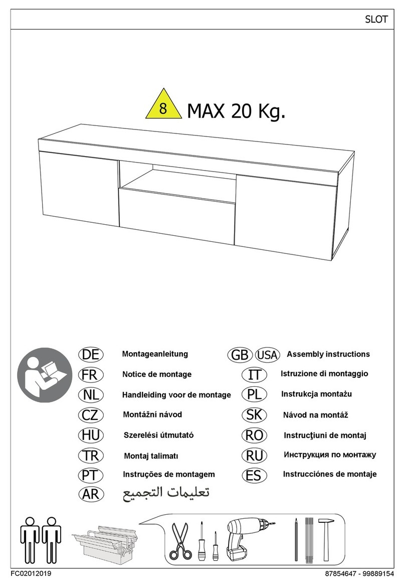 Tecnos SLOT 99889154 Assembly instructions