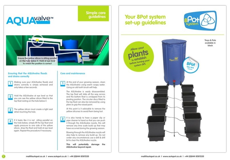 AQUAvalve 8Pot system Simple care guidelines