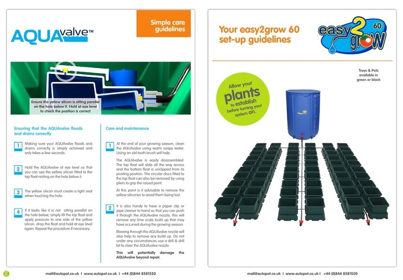 AQUAvalve easy2grow 60 Instruction Manual