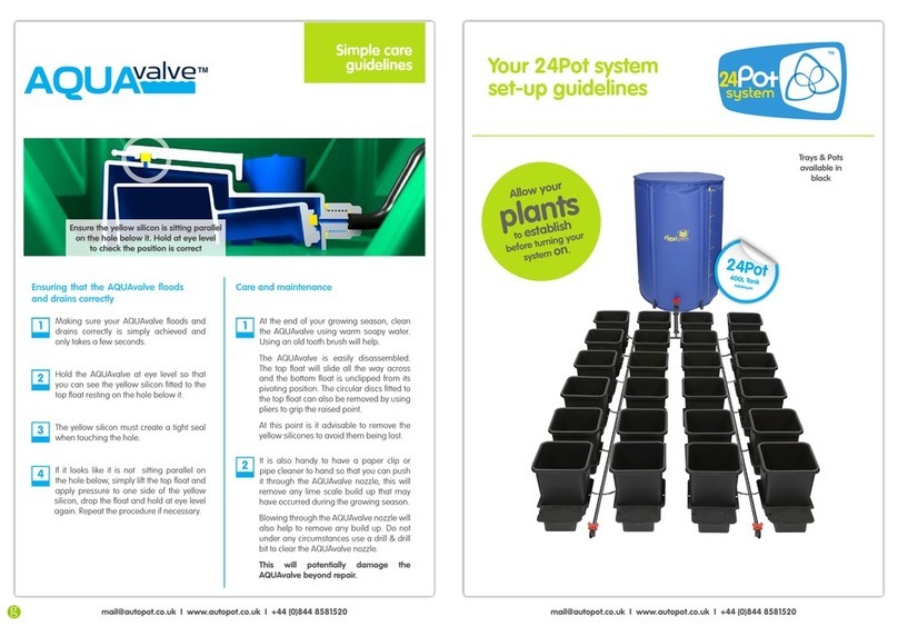 AQUAvalve 24Pot system Simple care guidelines