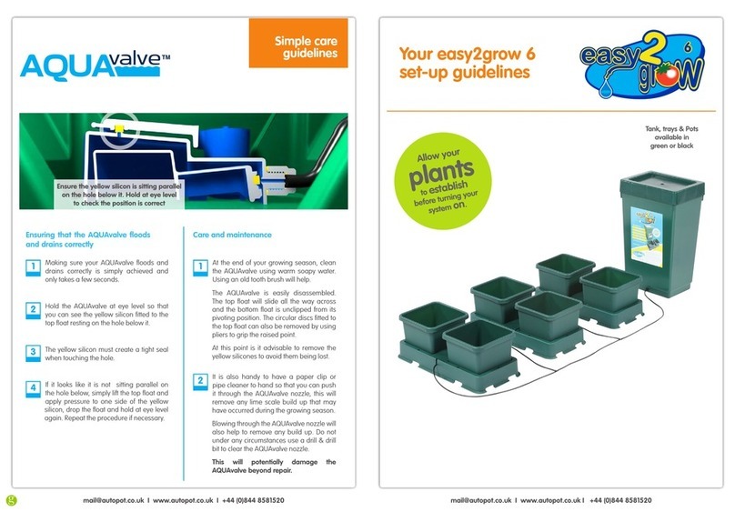 AQUAvalve easy2grow 6 Simple care guidelines