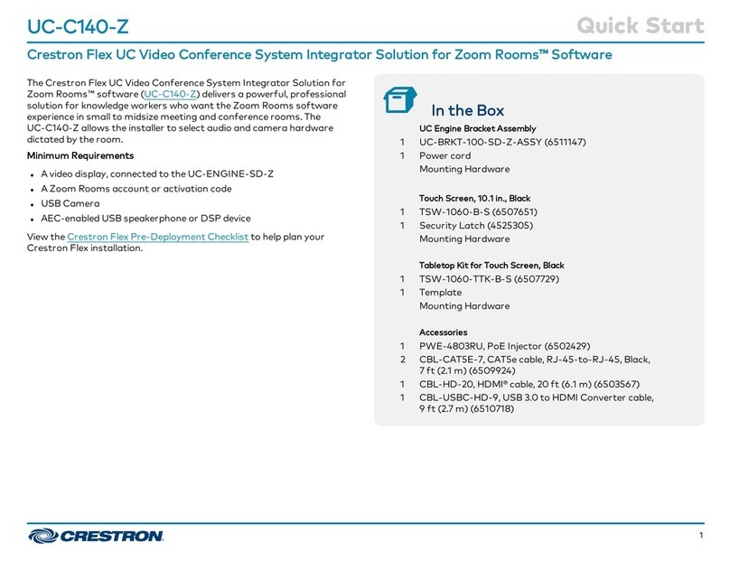 Crestron Flex UC-C140-Z User manual