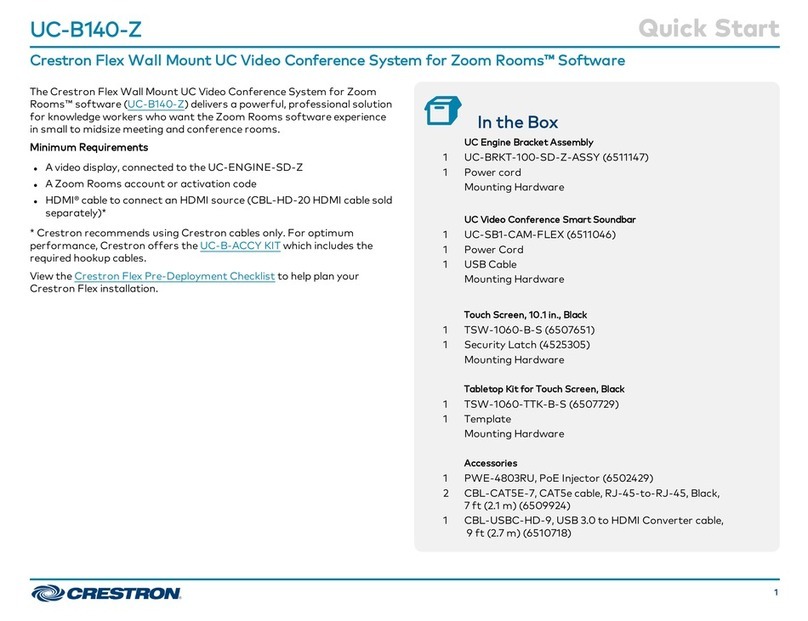 Crestron UC-B140-Z User manual