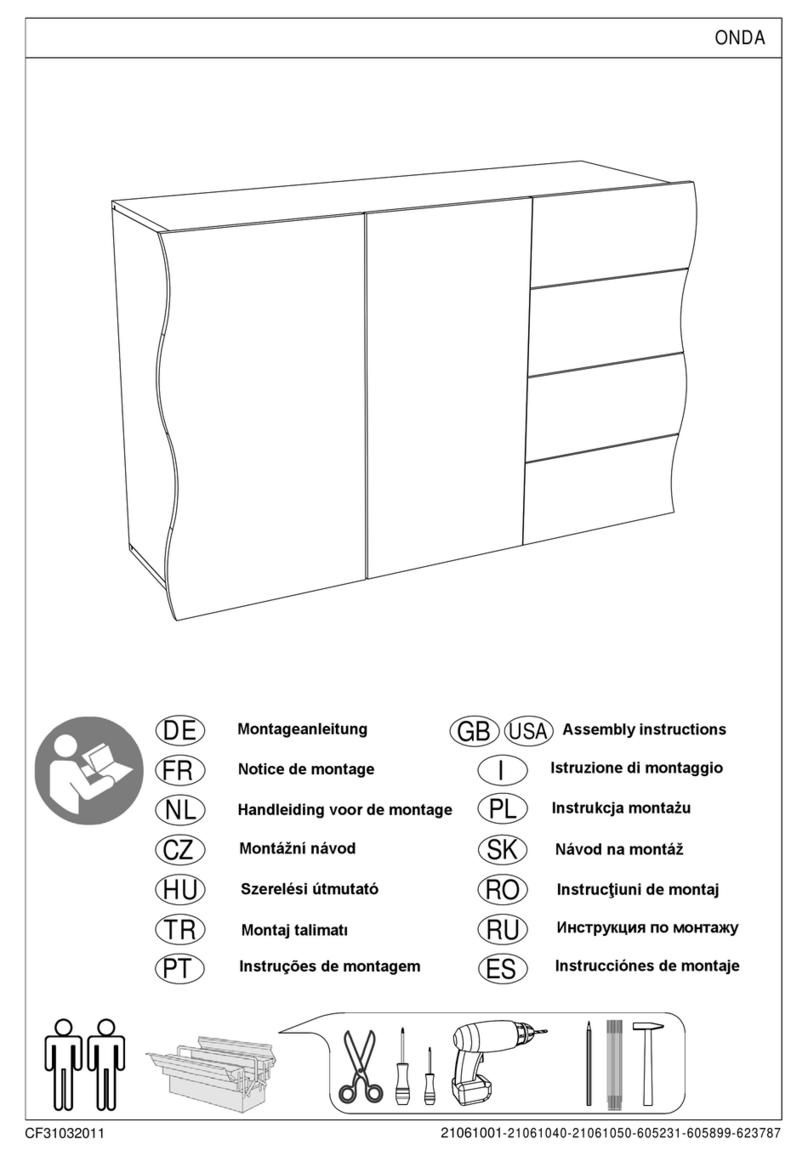 Tecnos ONDA 21061001 Assembly instructions