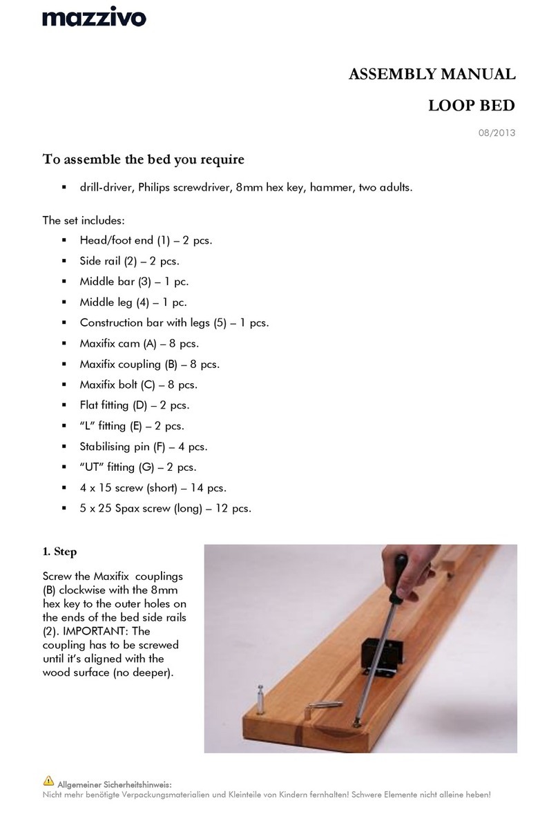 mazzivo LOOP BED Assembly manual mazzivo LOOP BED Assembly manual