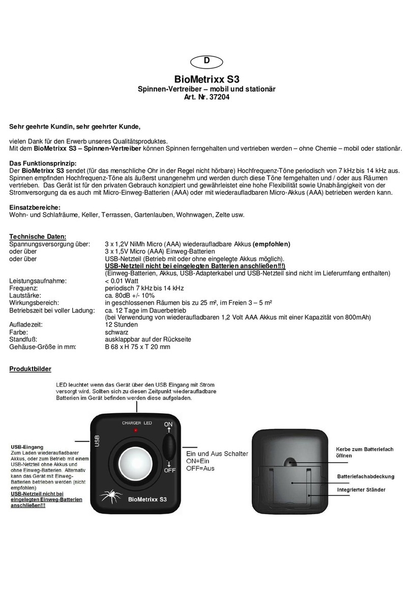 BioMetrixx S3 Quick user guide