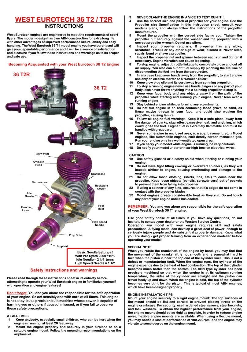 Weston UK WEST EUROTECH 36 T2 User manual