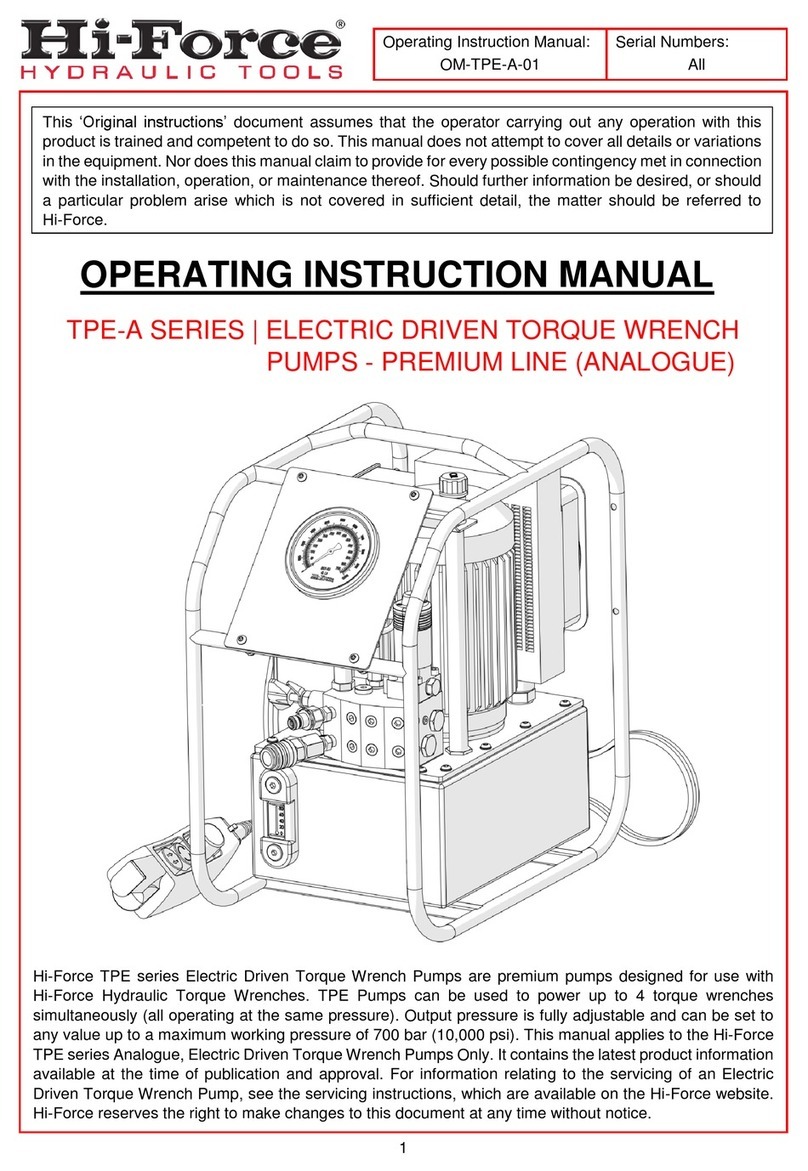 Hi-Force TPE-A Series Instruction Manual Hi-Force TPE-A Series Instruction Manual