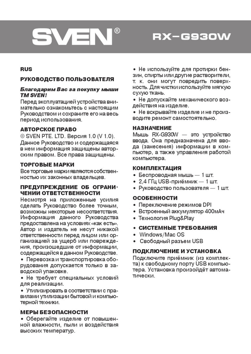 Sven RX-G930W User manual