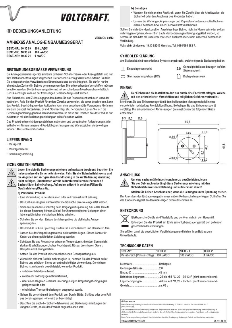 VOLTCRAFT AM-86X65 operating instructions