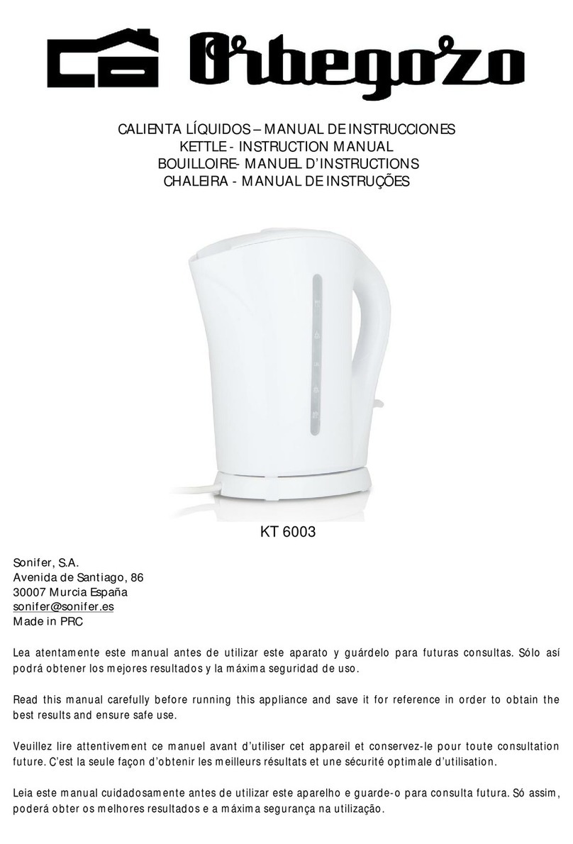 Orbegozo KT 6003 instruction manual